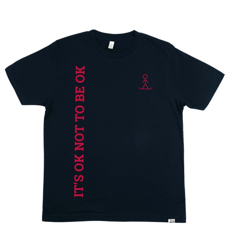 Navy It's Ok Tee shirt